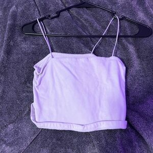 White cropped tank top